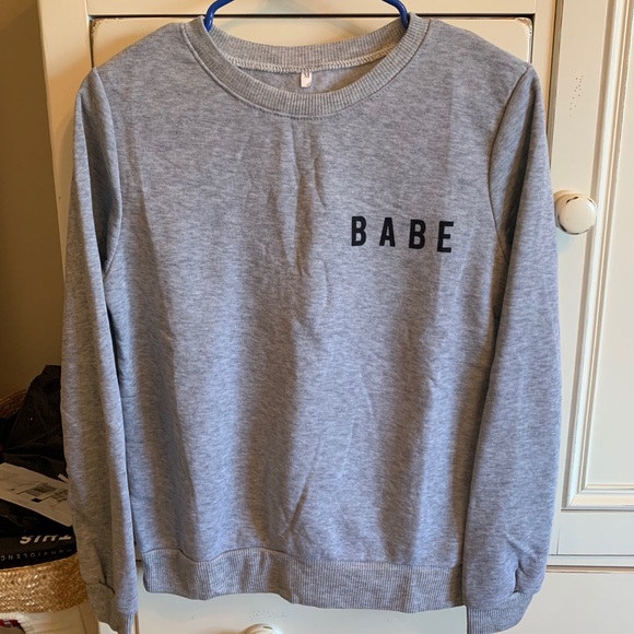shein babe sweatshirt